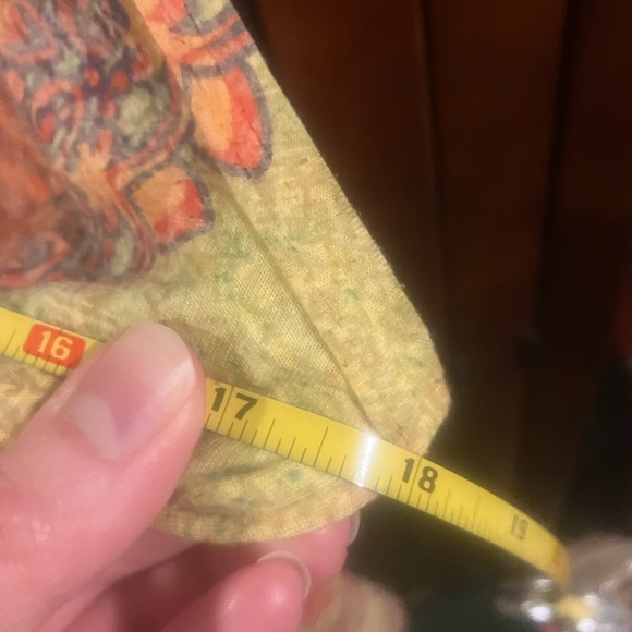 Orange/Yellow Indian Pattern Small Stretchy Racerback Tank - Picture 7 of 12